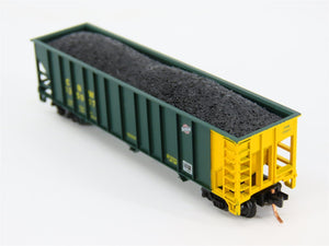 N Scale Atlas CNW Chicago & North Western 3-Bay Open Hopper #135917 w/ Load