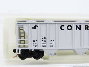 N Scale Atlas CR Conrail Railroad 3-Bay Covered Hopper #876376