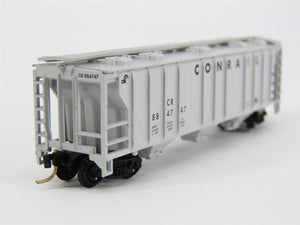 N Scale Atlas CR Conrail Railroad 3-Bay Covered Hopper #884747
