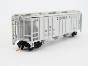 N Scale Atlas CR Conrail Railroad 3-Bay Covered Hopper #884747