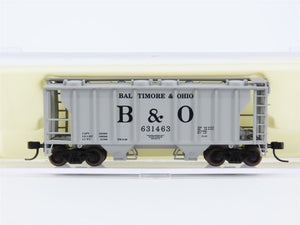 N Scale Atlas B&O Baltimore & Ohio Railroad 2-Bay Covered Hopper #631463