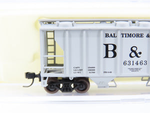 N Scale Atlas B&O Baltimore & Ohio Railroad 2-Bay Covered Hopper #631463