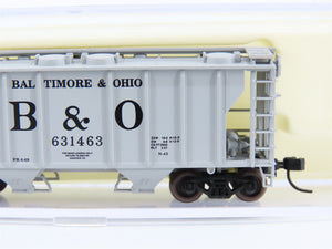 N Scale Atlas B&O Baltimore & Ohio Railroad 2-Bay Covered Hopper #631463