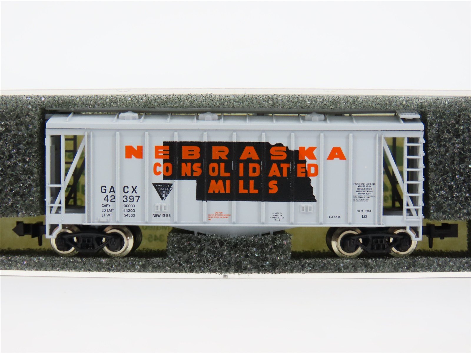 N Atlas Aztec NCM2042-1 GACX Nebraska Consolidated Mills Airslide Hopper #42397
