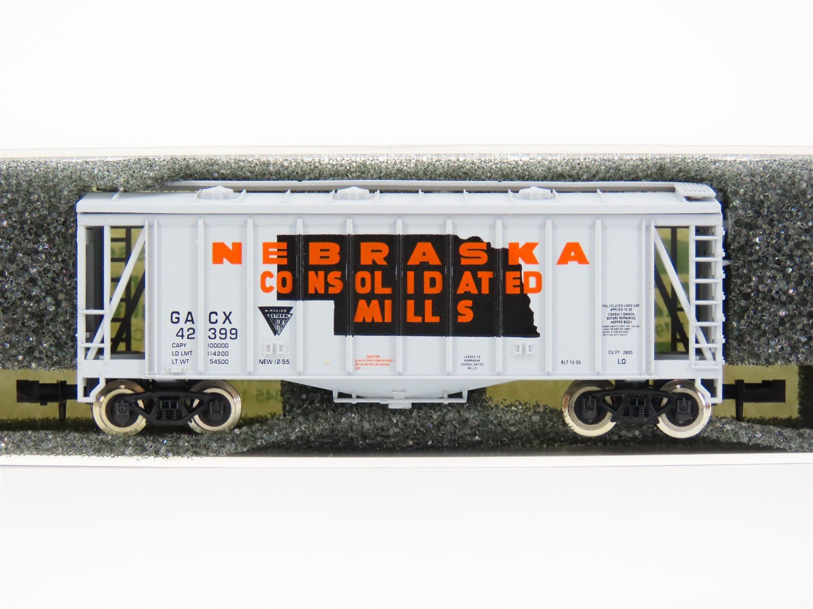 N Atlas Aztec NCM2042-2 GACX Nebraska Consolidated Mills Airslide Hopper #42399