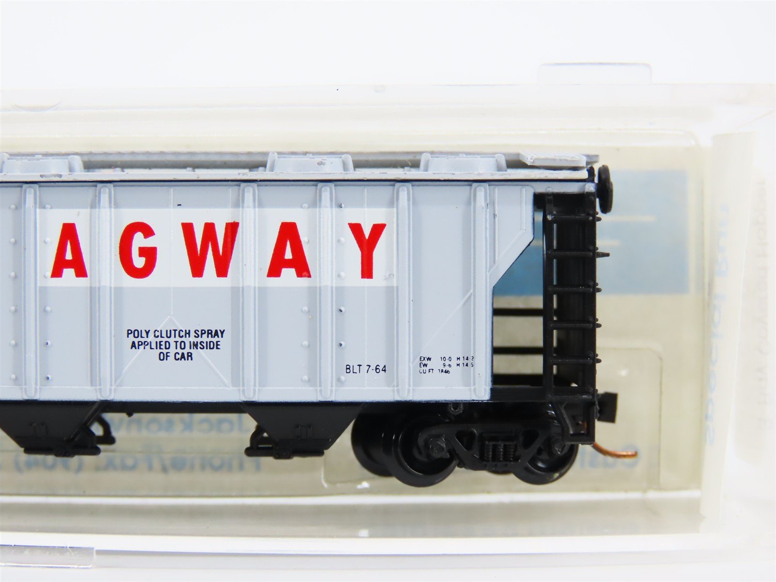 N Scale Atlas S&R Models 619 TLDX Agway 3-Bay Covered Hopper #2949