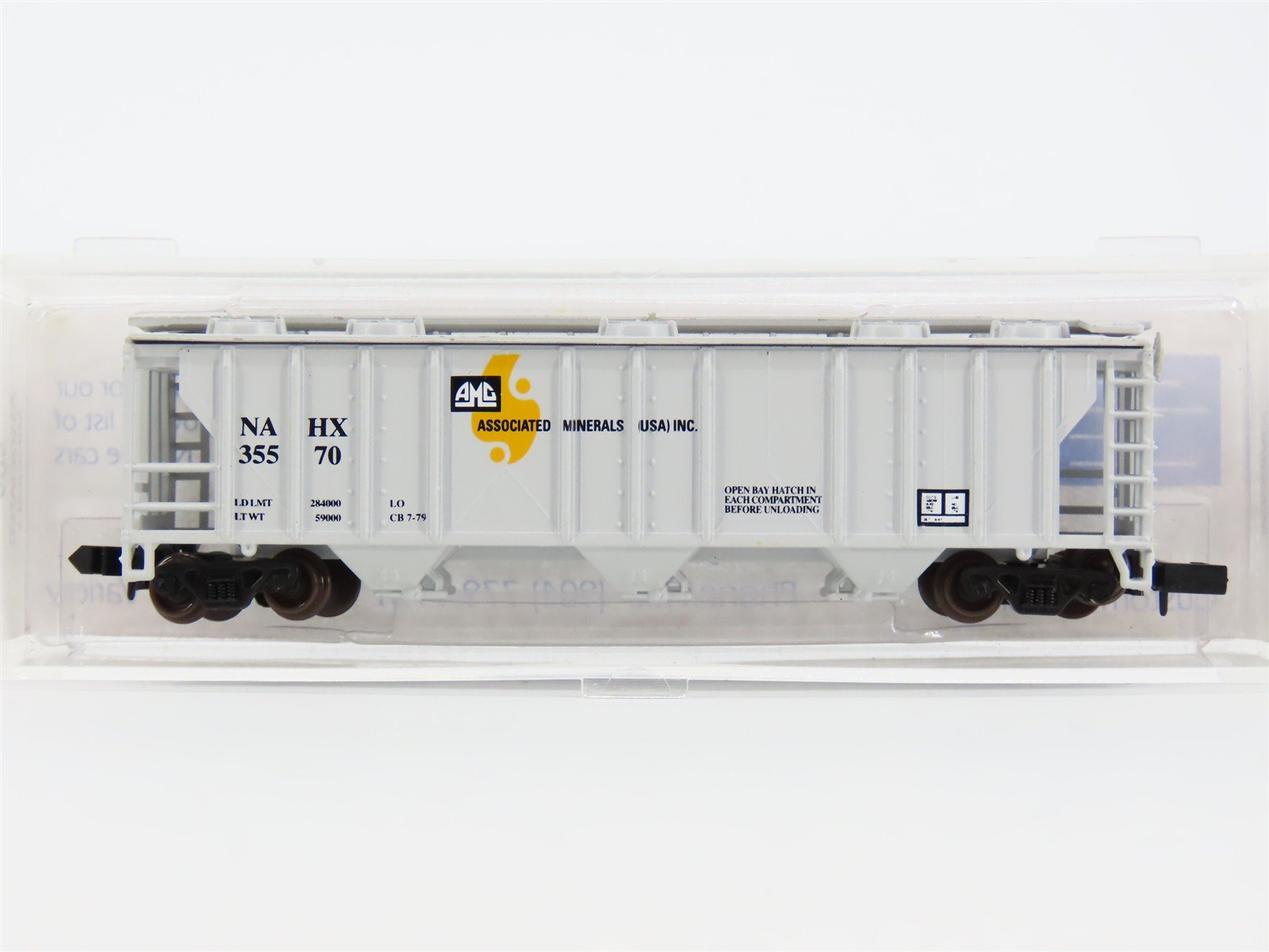N Scale Atlas Special Run 509 NAHX Associated Minerals 3-Bay Hopper #35570