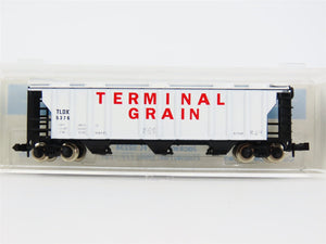 N Scale Atlas S&R Models 618 TLDX Terminal Grain 3-Bay Covered Hopper #5376
