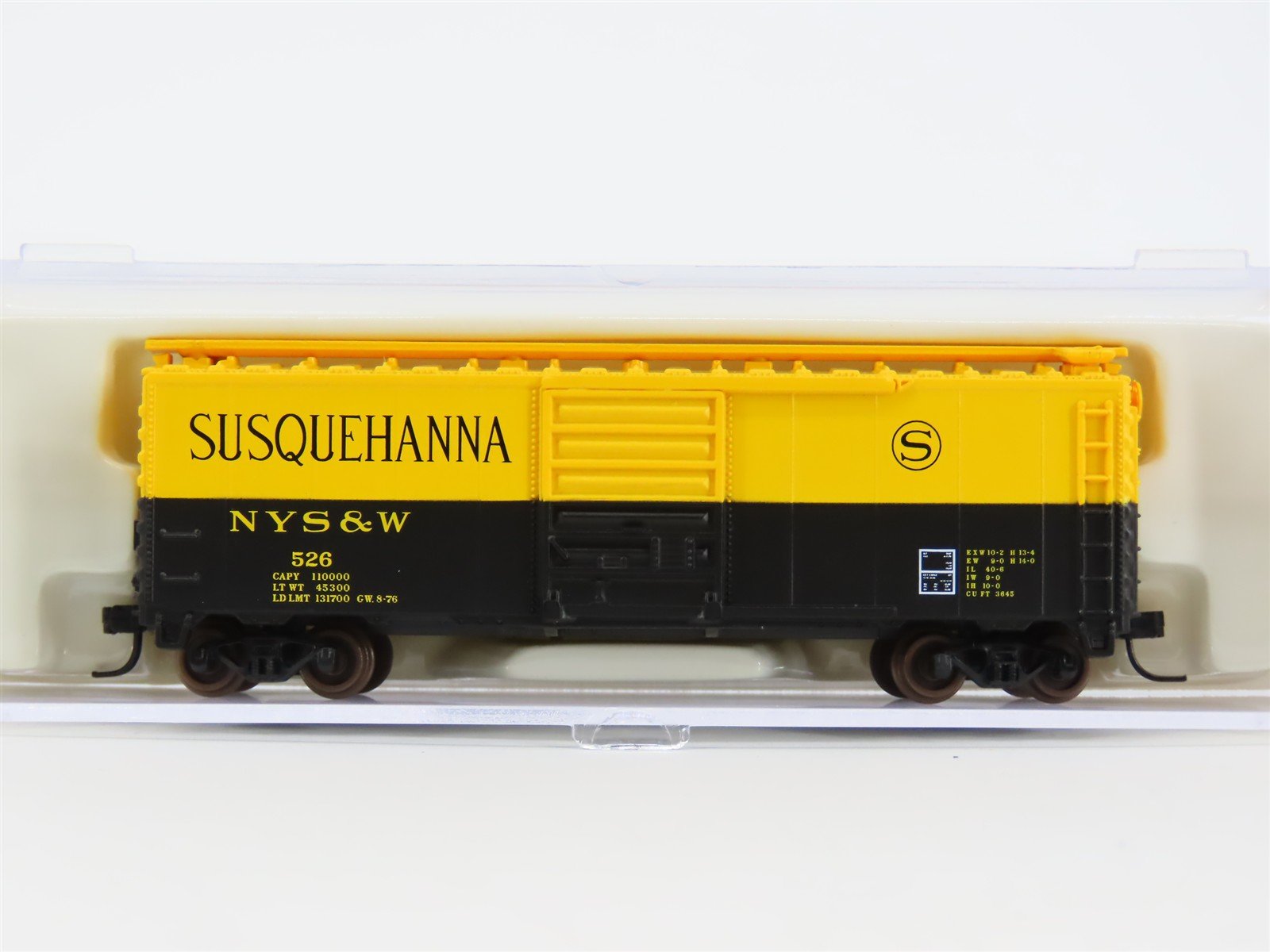 N Scale Atlas Squeak N Products SQ-0042 NYS&W Susquehanna 40' Box Car #526