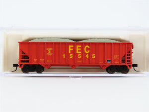 N Scale Atlas TA-103A FEC Florida East Coast 3-Bay Open Hopper #15545 w/ Load