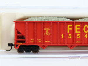 N Scale Atlas TA-103A FEC Florida East Coast 3-Bay Open Hopper #15545 w/ Load