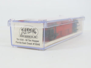 N Scale Atlas TA-103A FEC Florida East Coast 3-Bay Open Hopper #15545 w/ Load