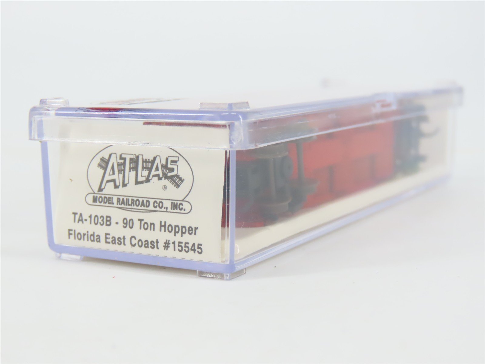 N Scale Atlas TA-103B FEC Florida East Coast 3-Bay Covered Hopper #15542 w/ Load