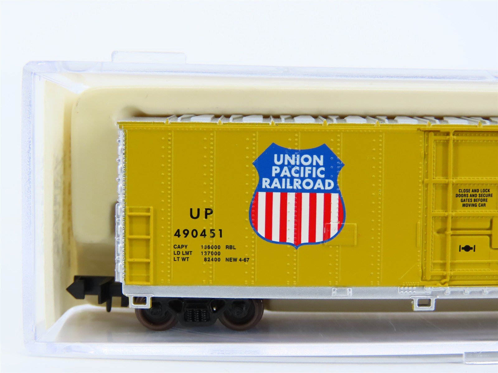 N Scale Atlas 33752 UP Union Pacific Railroad 50' FGE Box Car #490451