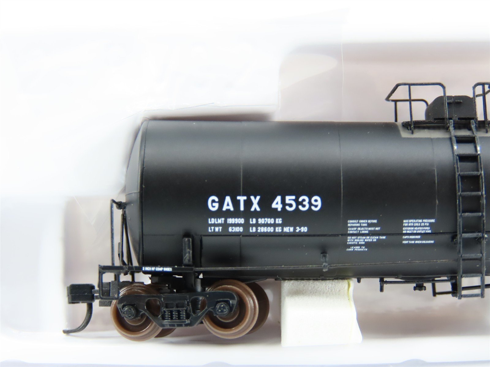 N Scale Atlas 40254 GATX Corn Products 17,600 Gallon Corn Syrup Tank Car #4539