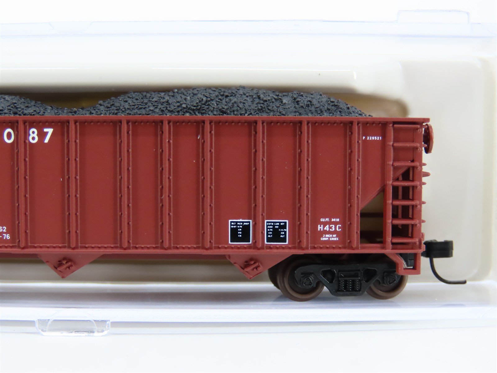 N Scale Atlas 5536A CR Conrail Railroad 3-Bay Open Hopper #478087 w/ Load