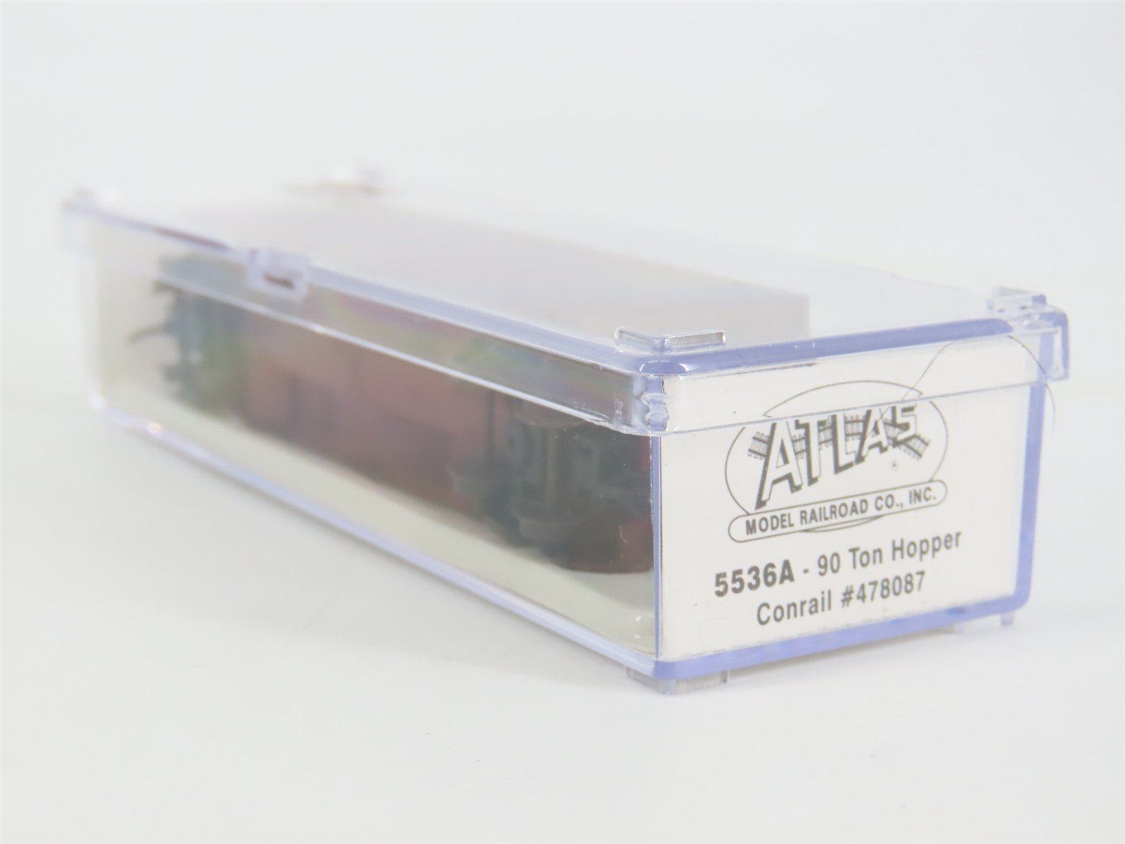 N Scale Atlas 5536A CR Conrail Railroad 3-Bay Open Hopper #478087 w/ Load