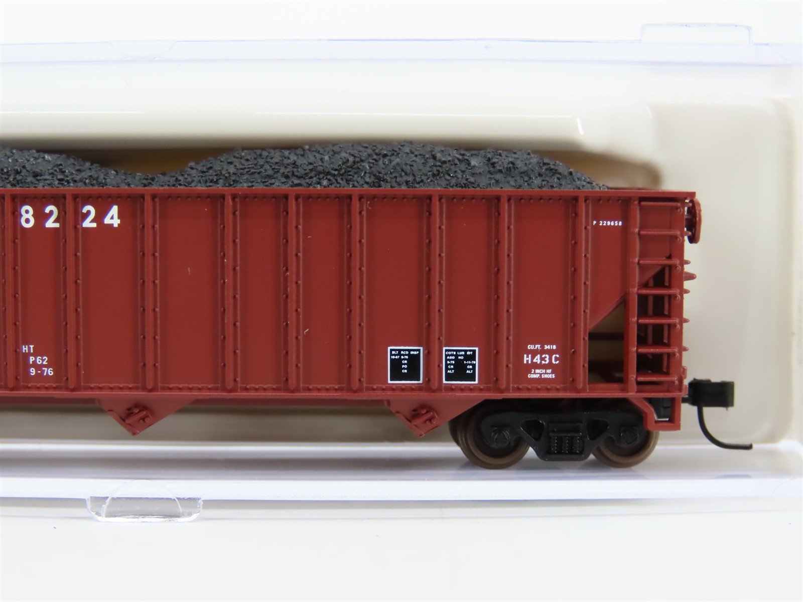N Scale Atlas 5536B CR Conrail Railroad 3-Bay Open Hopper #478224 w/ Load