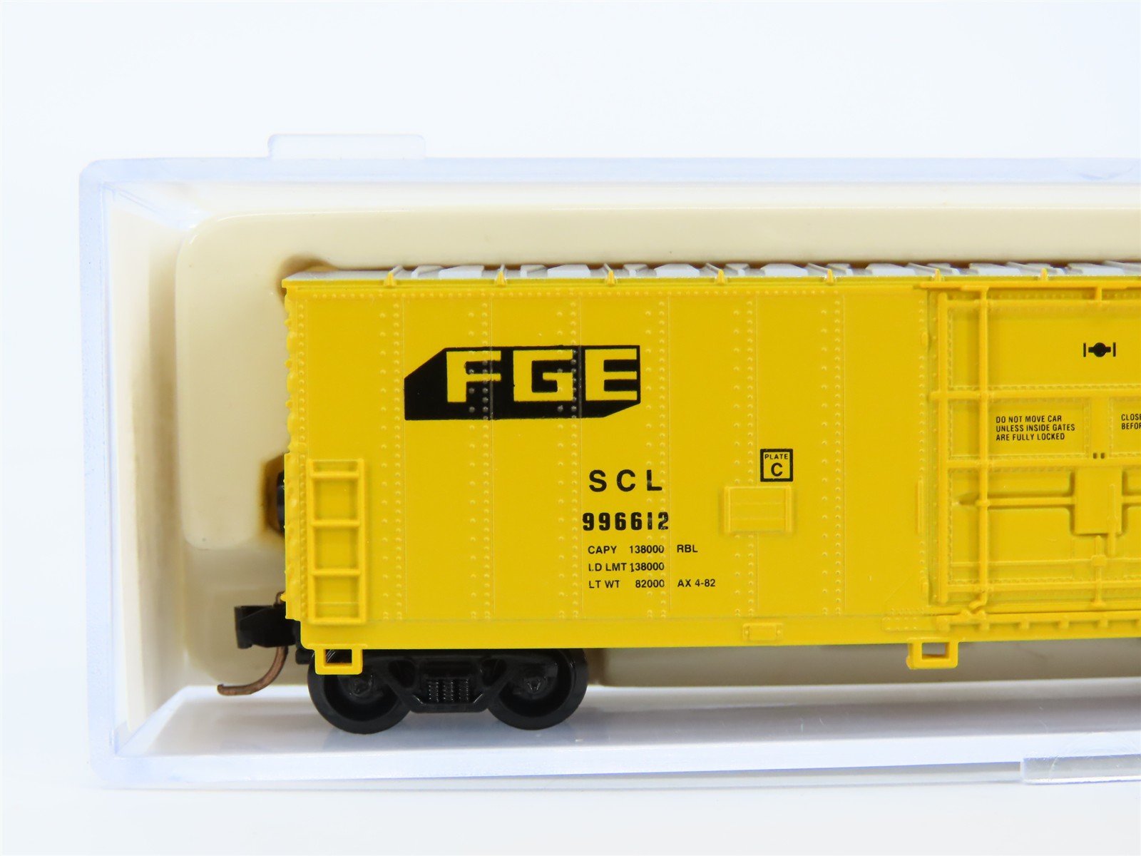 N Scale Atlas 5840A FGE SCL Solid Gold 50' Single Door Box Car #996612