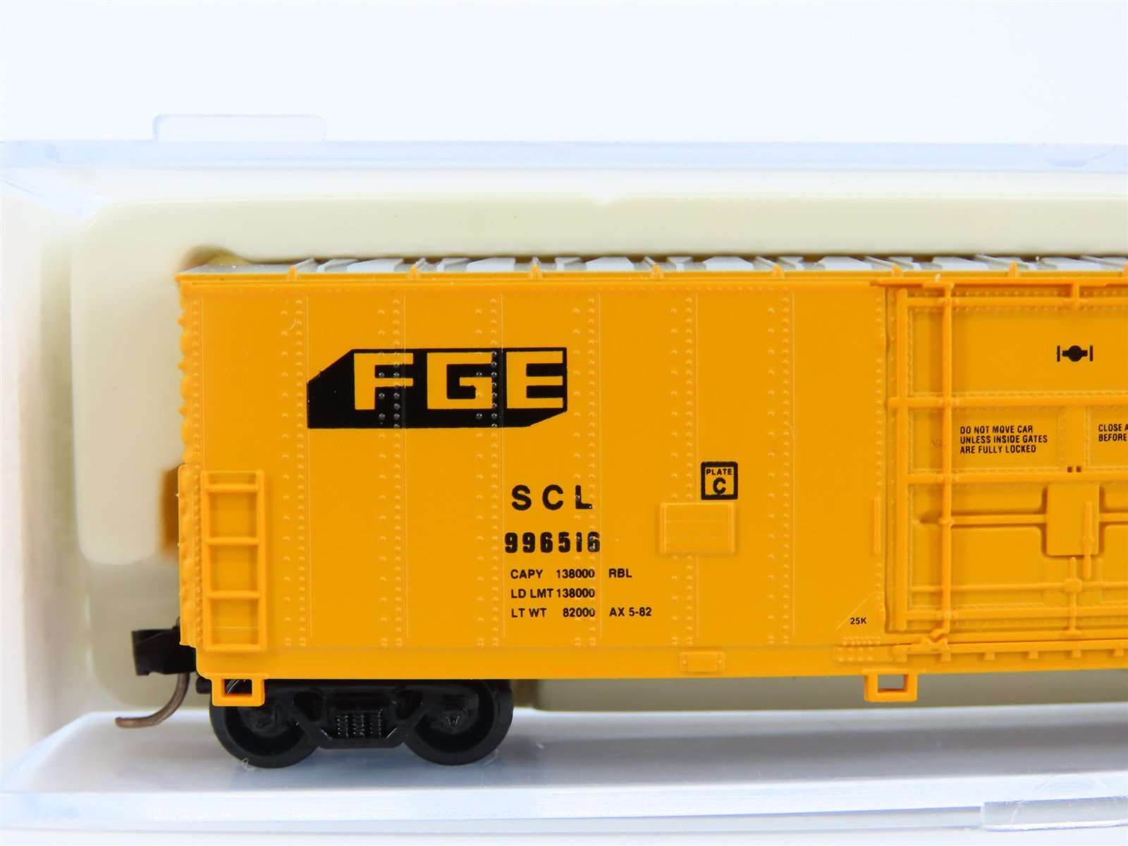 N Scale Atlas 5840C FGE SCL Solid Gold 50' FGE Single Door Box Car #996516