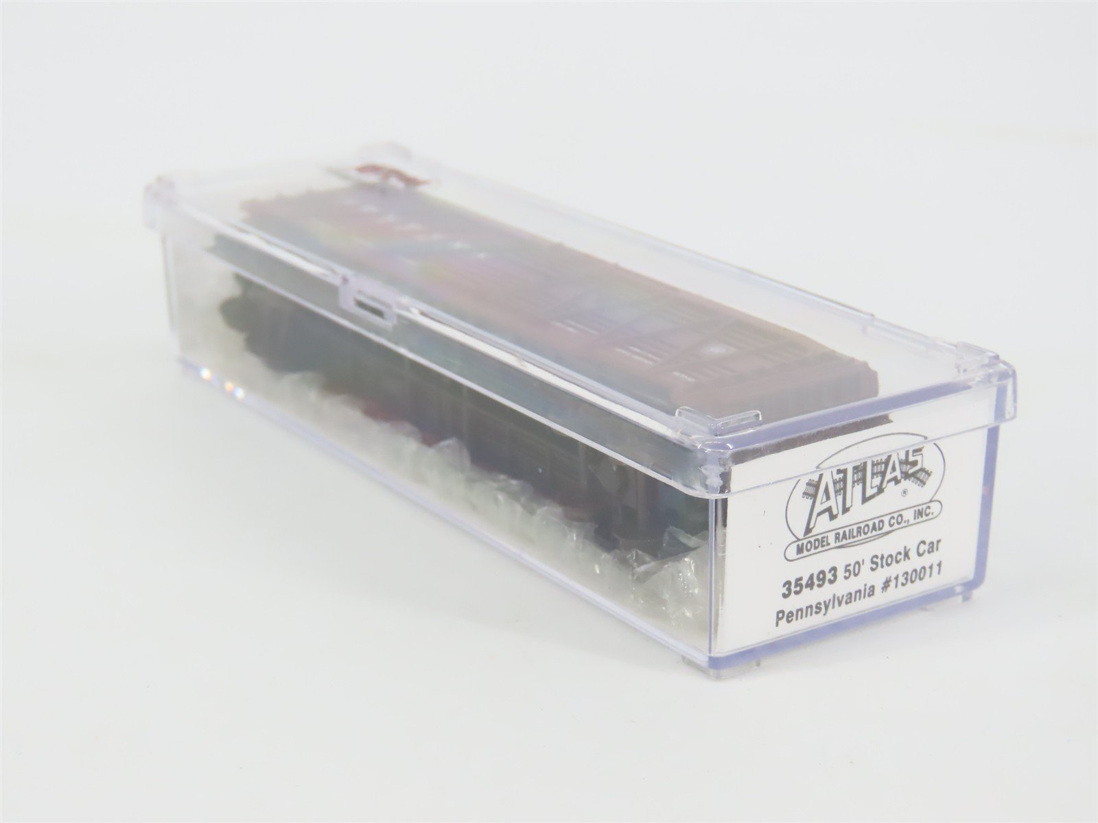 N Scale Atlas 35493 PRR Pennsylvania Railroad 50' Stock Car #130011