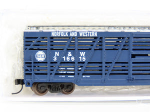 N Scale Atlas 35423 N&W Norfolk & Western Railroad 50' Stock Car #316615