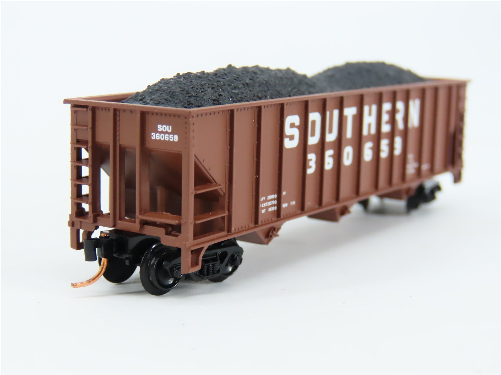 N Scale Atlas 32721 SOU Southern Railway 3-Bay Open Hopper #360659 w/ Load