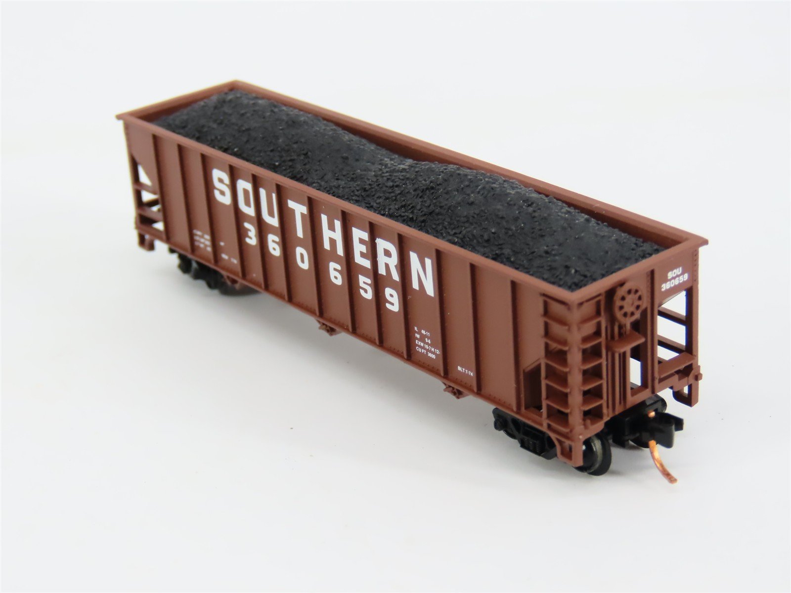 N Scale Atlas 32721 SOU Southern Railway 3-Bay Open Hopper #360659 w/ Load