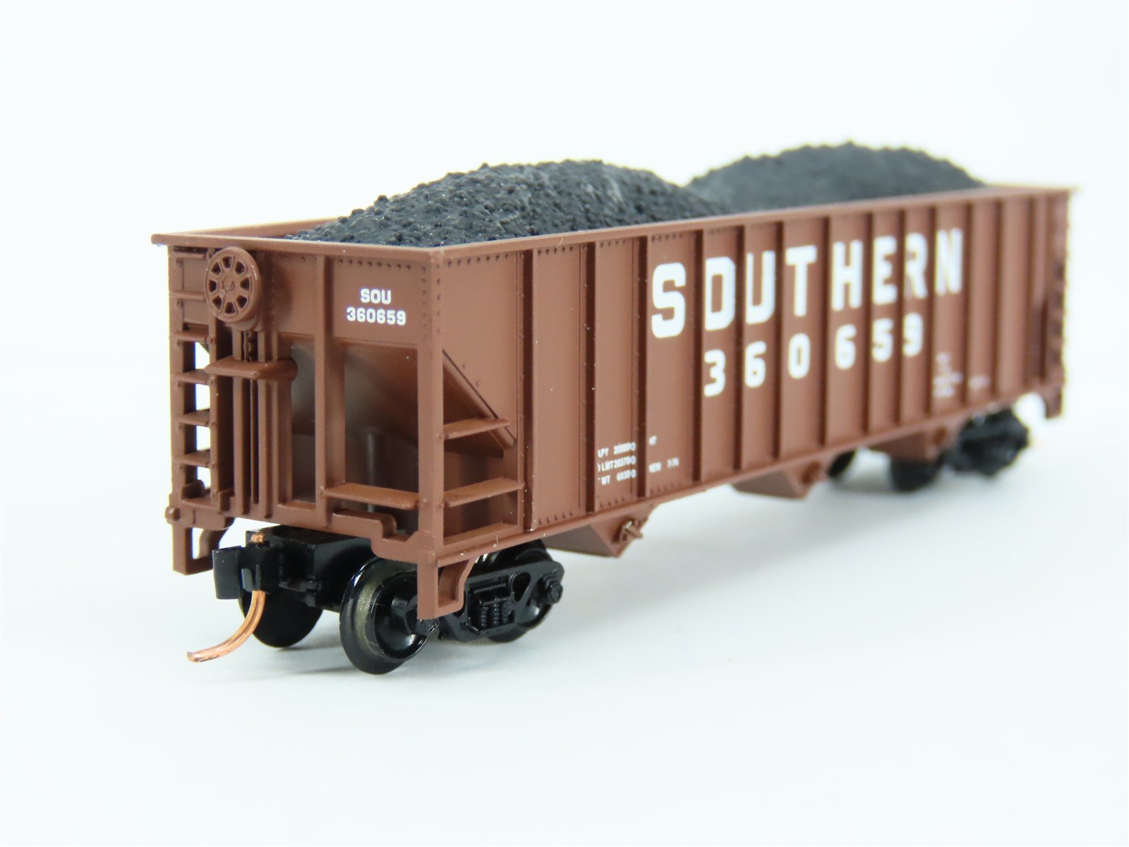 N Scale Atlas 32721 SOU Southern Railway 3-Bay Open Hopper #360659 w/ Load