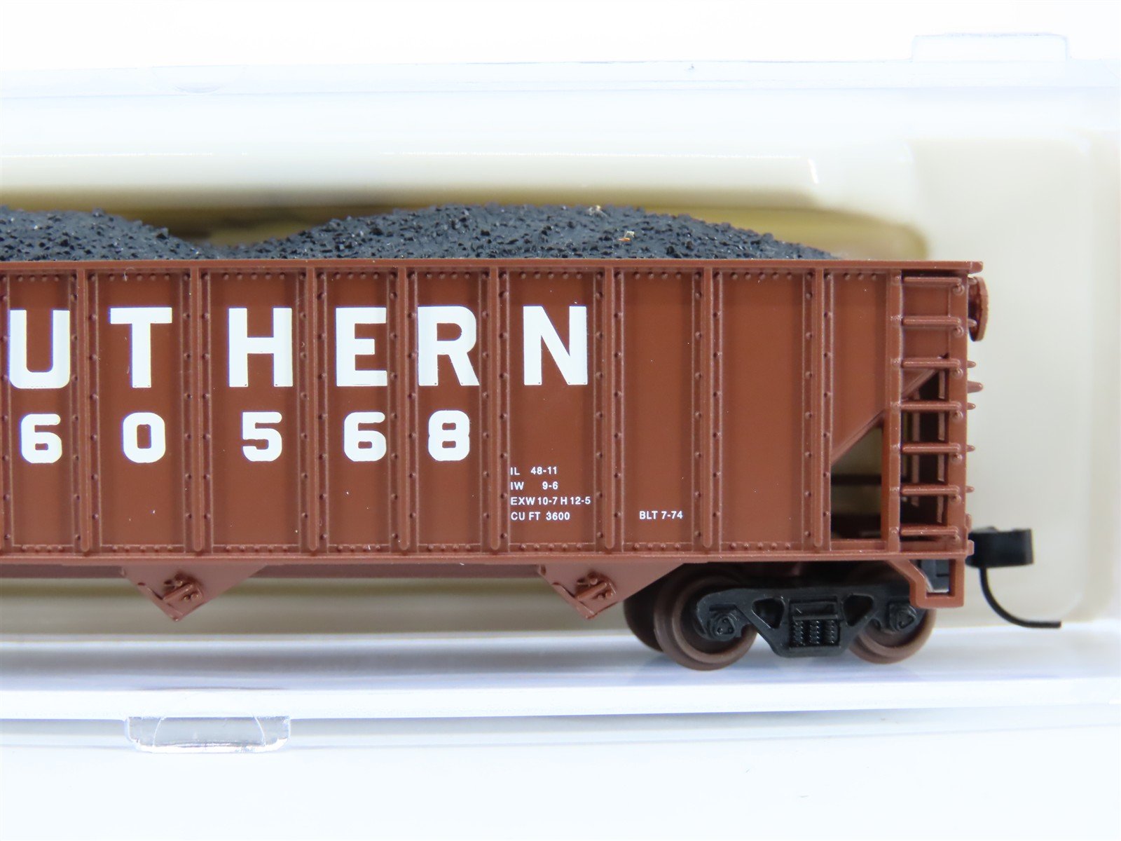 N Scale Atlas 32725 SOU Southern Railway 3-Bay Open Hopper #360568 w/ Load