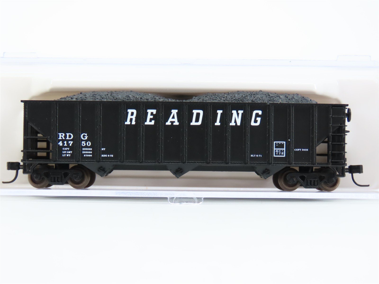 N Scale Atlas 32744 RDG Reading 3-Bay Open Hopper #41750 w/ Loads