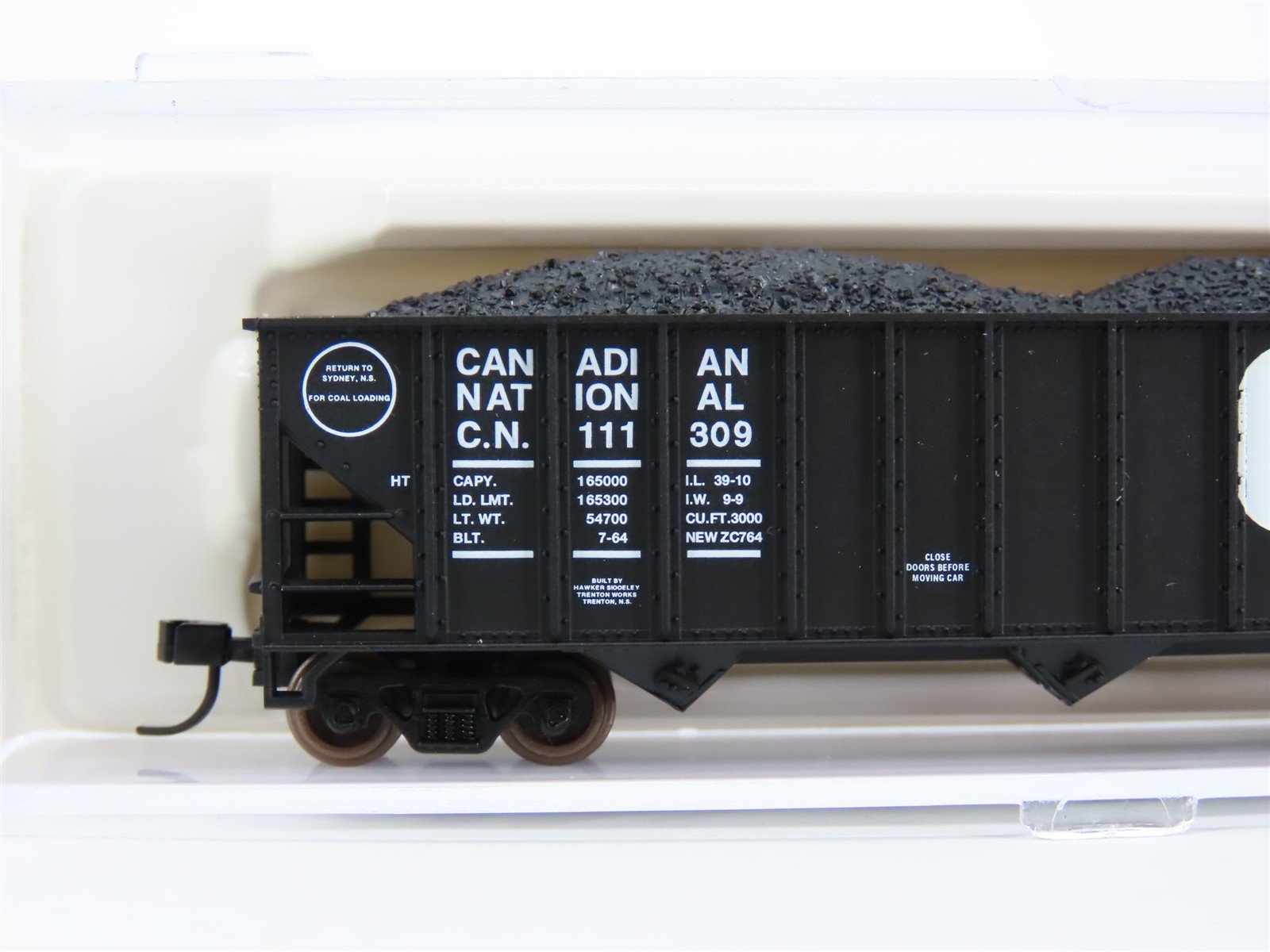 N Scale Atlas 32856 CN Canadian National 3-Bay Open Hopper #111309 w/ Load
