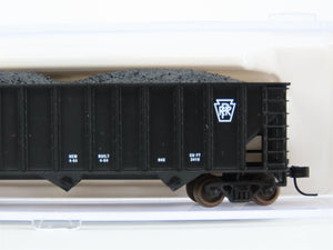 N Scale Atlas 32764 PRR Pennsylvania Railroad 3-Bay Open Hopper #180419 w/ Load