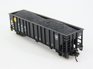 N Scale Atlas 32764 PRR Pennsylvania Railroad 3-Bay Open Hopper #180419 w/ Load