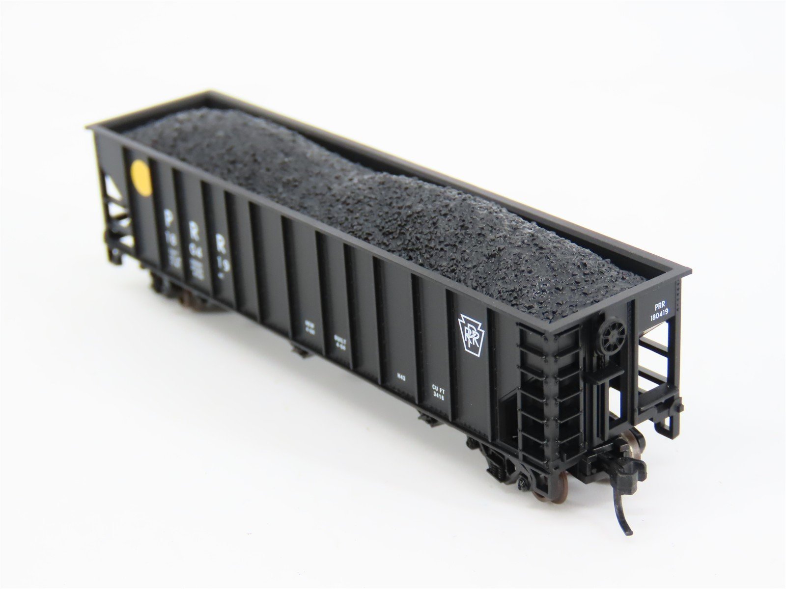 N Scale Atlas 32764 PRR Pennsylvania Railroad 3-Bay Open Hopper #180419 w/ Load