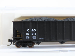 N Scale Atlas 32786 C&O Chesapeake & Ohio 3-Bay Open Hopper #82516 w/ Load
