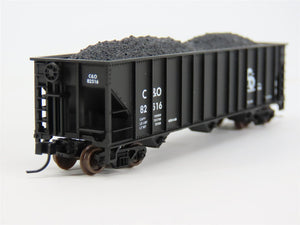 N Scale Atlas 32786 C&O Chesapeake & Ohio 3-Bay Open Hopper #82516 w/ Load