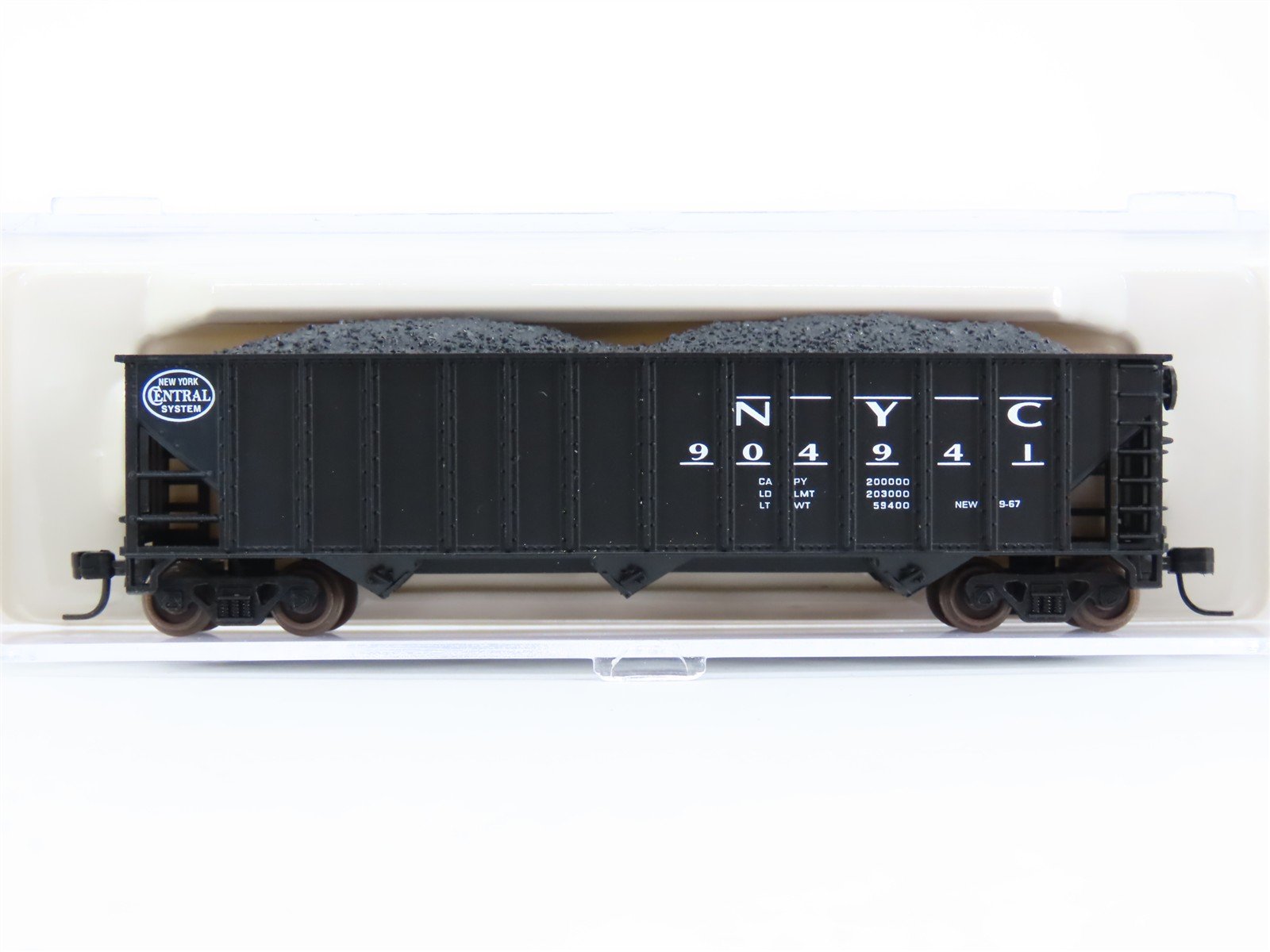 N Scale Atlas 32794 NYC New York Central 3-Bay Open Hopper #904941 w/ Load