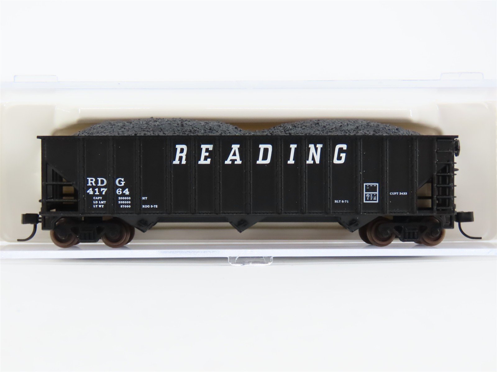 N Scale Atlas 32746 RDG Reading Railroad 3-Bay Open Hopper #41764 w/ Load