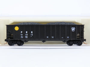 N Scale Atlas 32761 PRR Pennsylvania Railroad 3-Bay Open Hopper #180412 w/ Load