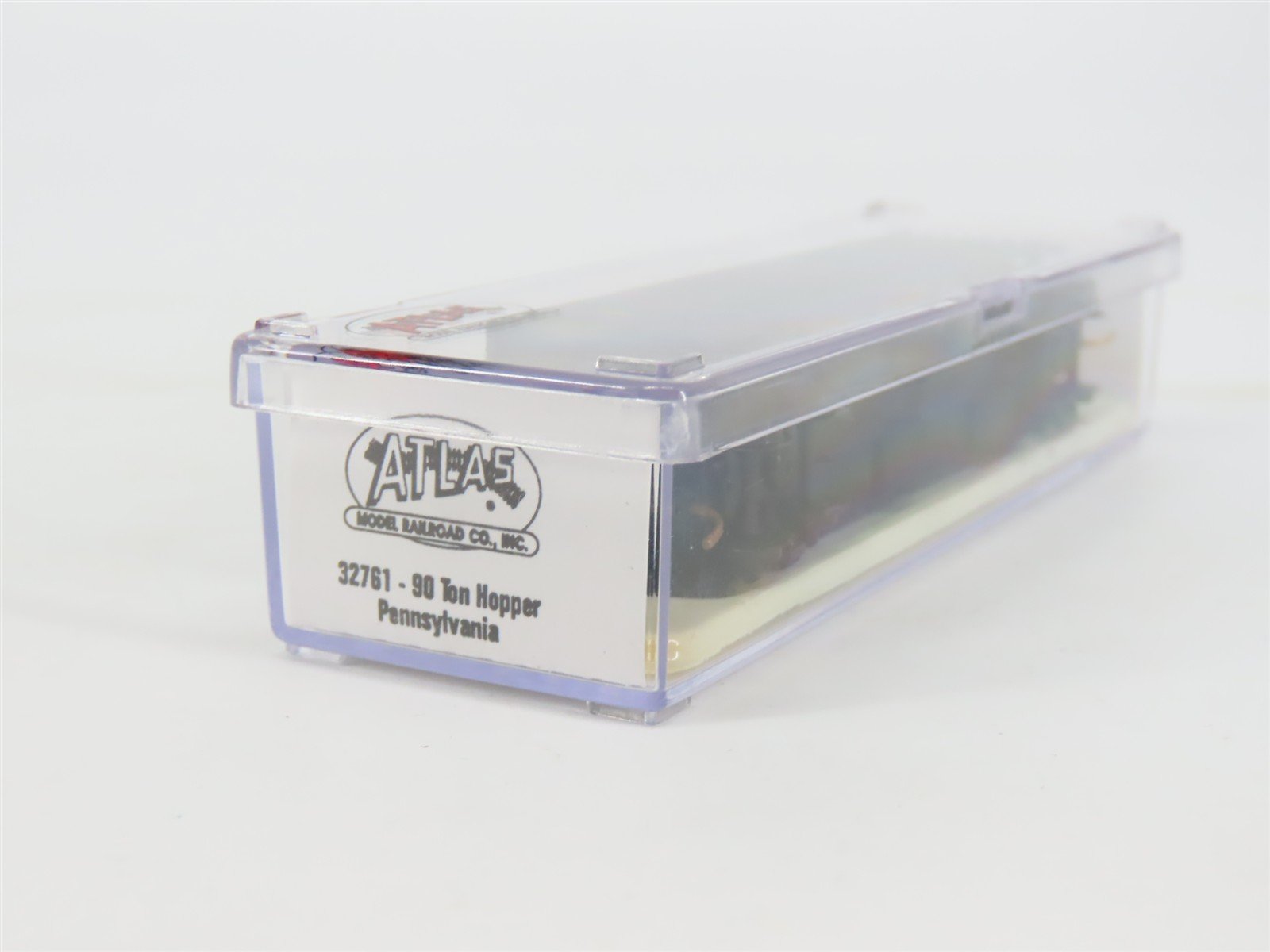 N Scale Atlas 32761 PRR Pennsylvania Railroad 3-Bay Open Hopper #180412 w/ Load