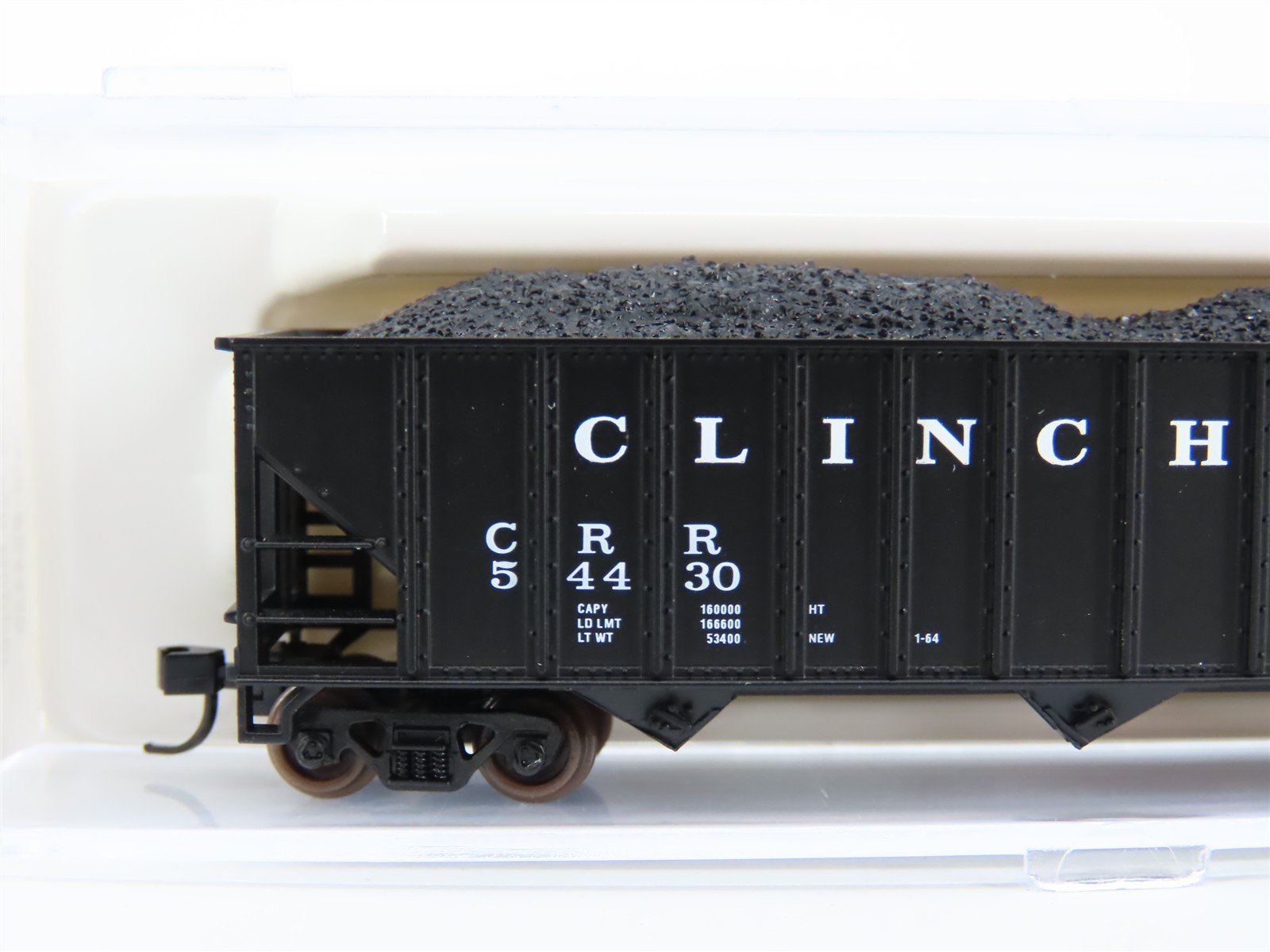 N Scale Atlas 32756 CRR Clinchfield Railroad 3-Bay Open Hopper #54430 w/ Load