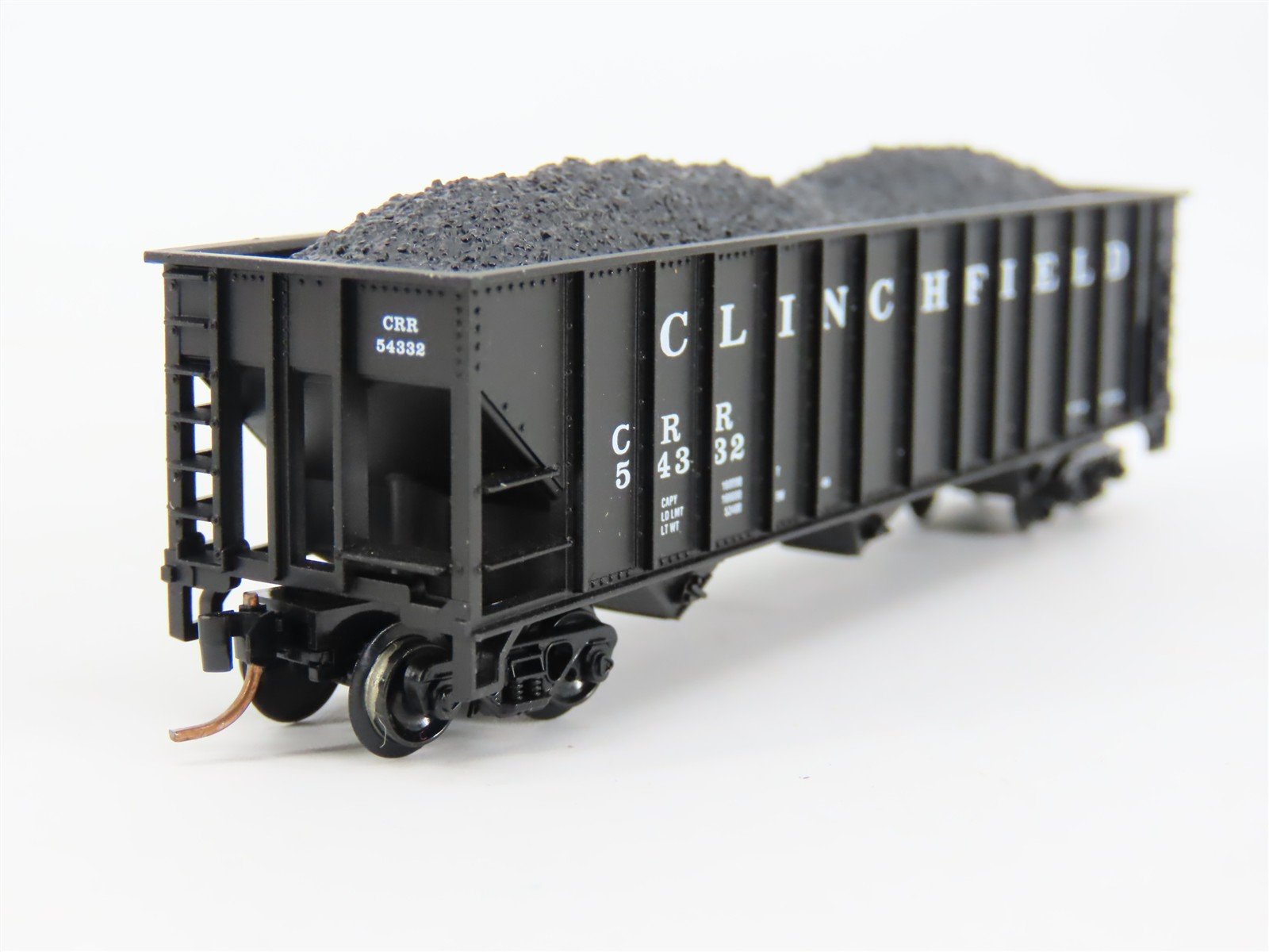 N Scale Atlas 32751 CRR Clinchfield Railroad 3-Bay Open Hopper #54332 w/ Load