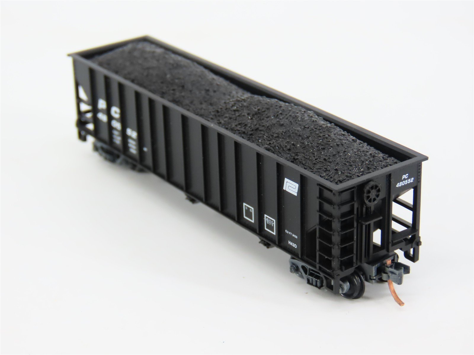 N Scale Atlas 32921 PC Penn Central Railroad 3-Bay Open Hopper #480552 w/ Load