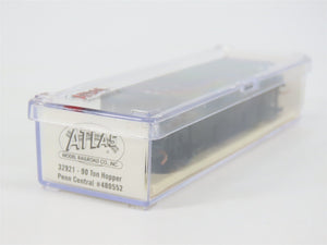 N Scale Atlas 32921 PC Penn Central Railroad 3-Bay Open Hopper #480552 w/ Load