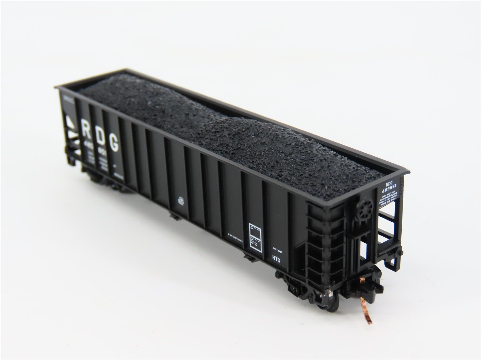 N Scale Atlas 32981 RDG Reading Railroad 3-Bay Open Hopper #483851 w/ Load