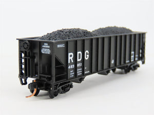 N Scale Atlas 32981 RDG Reading Railroad 3-Bay Open Hopper #483851 w/ Load