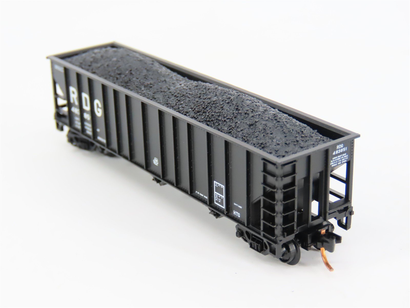 N Scale Atlas 32981 RDG Reading Railroad 3-Bay Open Hopper #483851 w/ Load