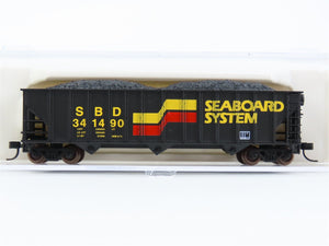N Scale Atlas 32993 SBD Seaboard System 3-Bay Open Hopper #341490 w/ Load