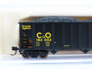 N Scale Atlas 32883 C&O Chessie System 3-Bay Open Hopper #183053 w/ Load